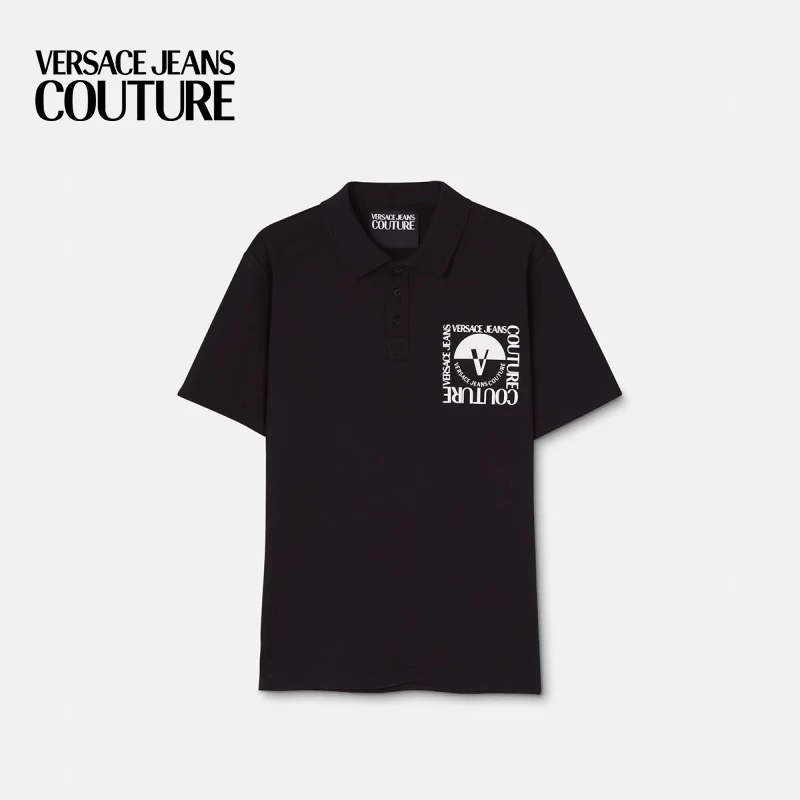 VERSACE JEANS COUTURE 男士棉质时尚POLO衫短袖上衣