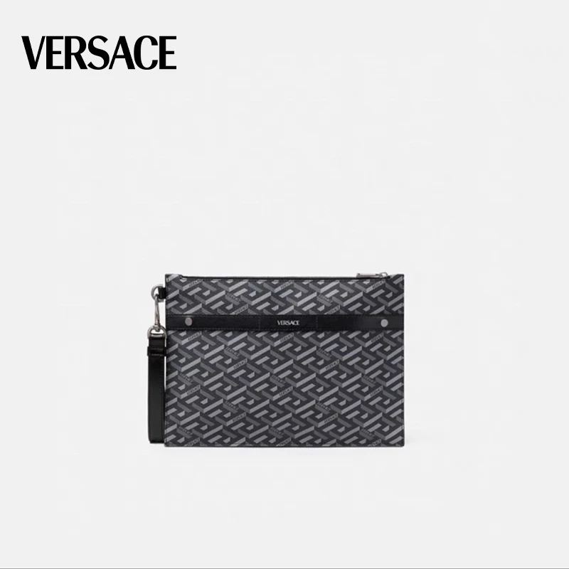 VERSACE/范思哲 男士La Greca Signature大号手拿包