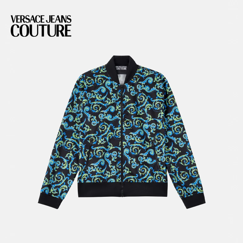 Versace Jeans Couture/范思哲春秋男士巴洛克花卉图案立领外套