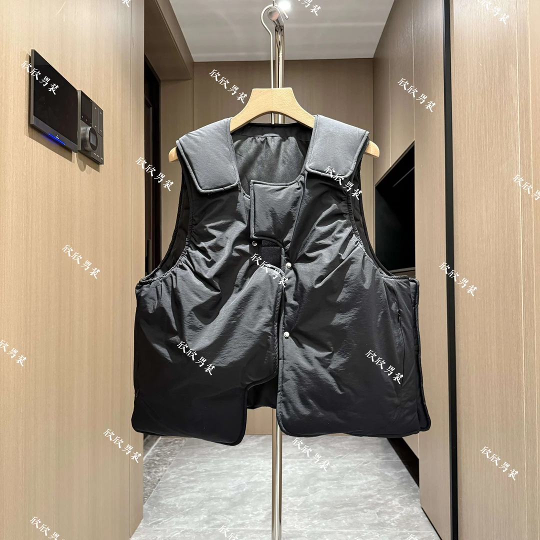 （棉服款）秋冬潮流男士魔术贴拼接设计工装机能马甲