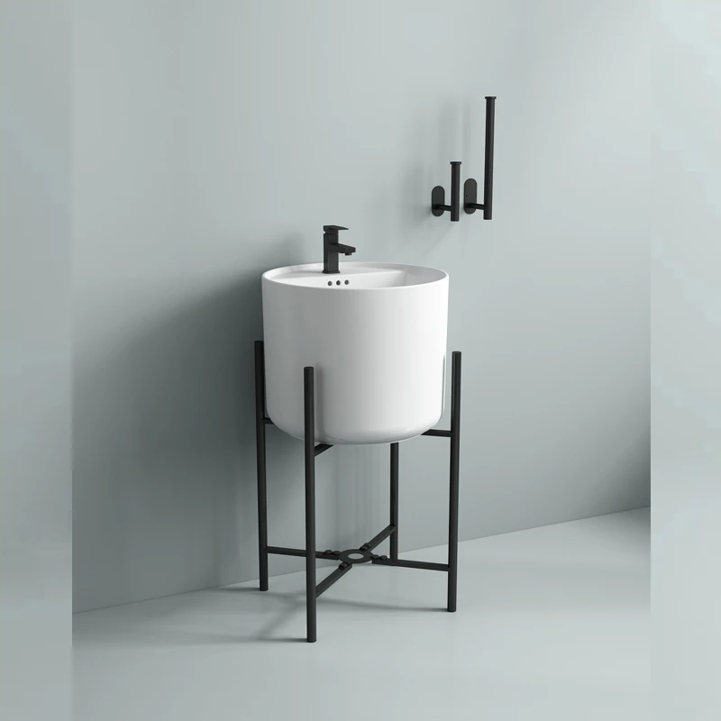 陶瓷挂盆不锈钢架子