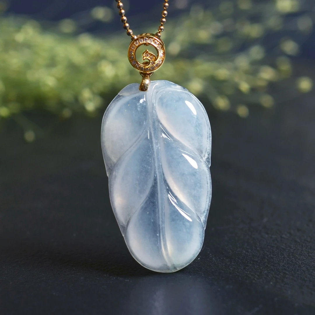 徐氏翠缘G18金枝玉叶挂坠叶子气质一口价