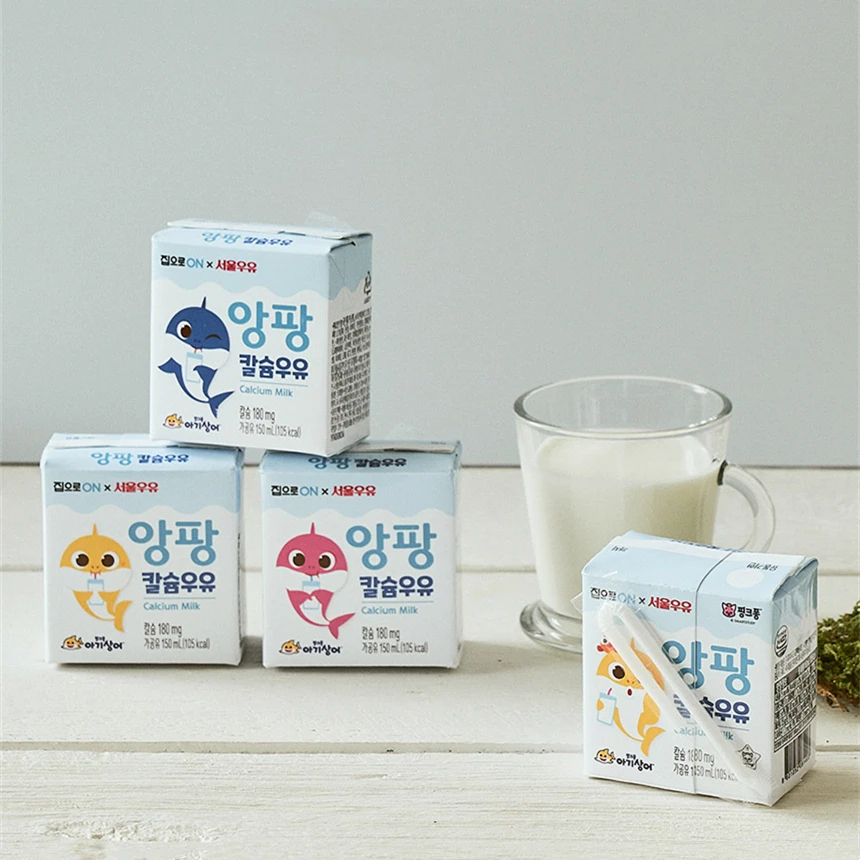 【律哥推荐】韩国进口清净园 儿童高钙牛奶150ml（纸盒）