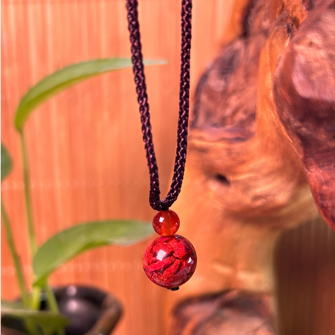 含辰砂工艺品高含量天然朱砂项链手链手机挂链