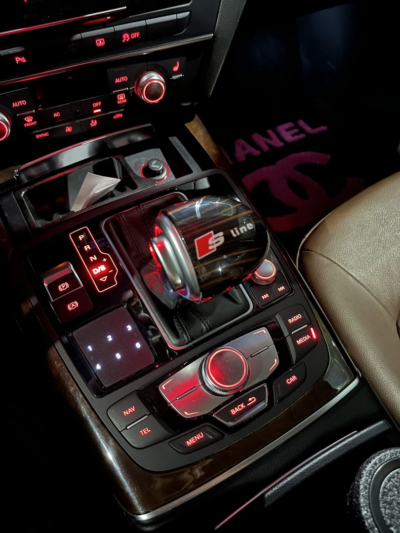 奥迪A4LA6LQ5碳纤维纹排挡壳档把套桃木纹理排挡壳档位壳挂挡壳