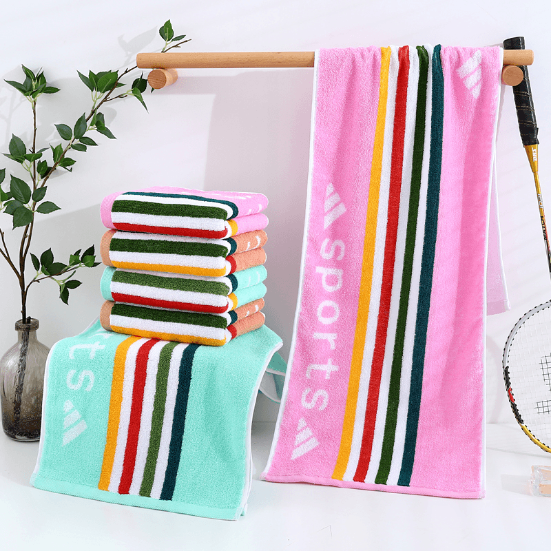 运动120厘米长纯棉吸水洗澡夏家用成人加长一米二健身房毛巾