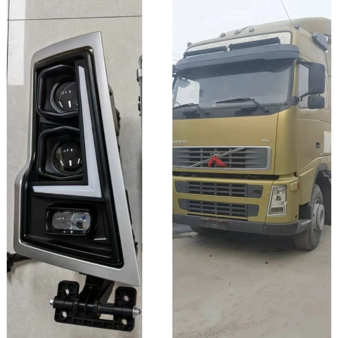 适用于沃尔沃VOLVO卡车泵车FM12FH12改装双透镜led大灯总成