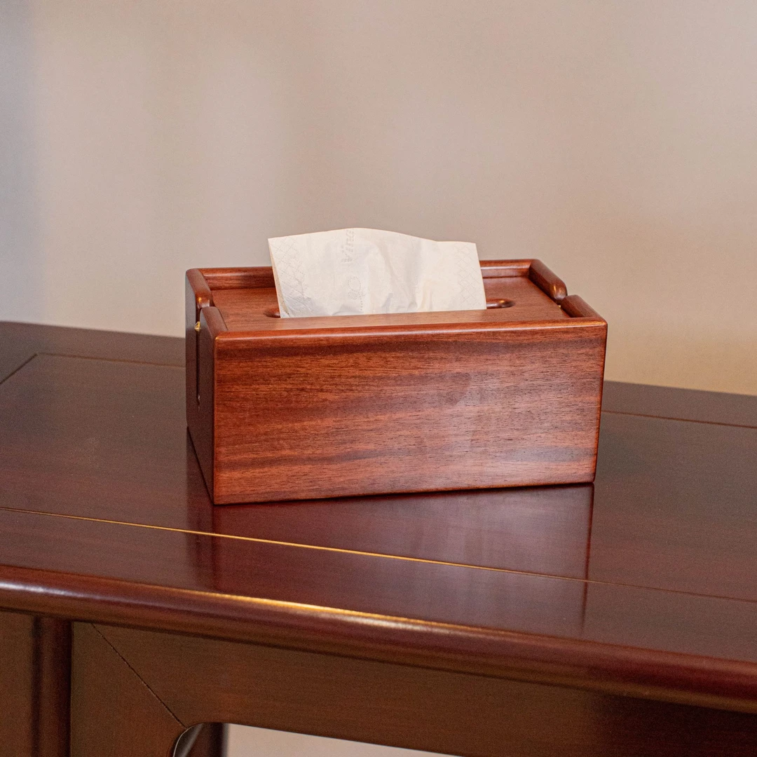 【老班长推荐】中式家用大号纸巾盒全榫卯原木纸巾盒