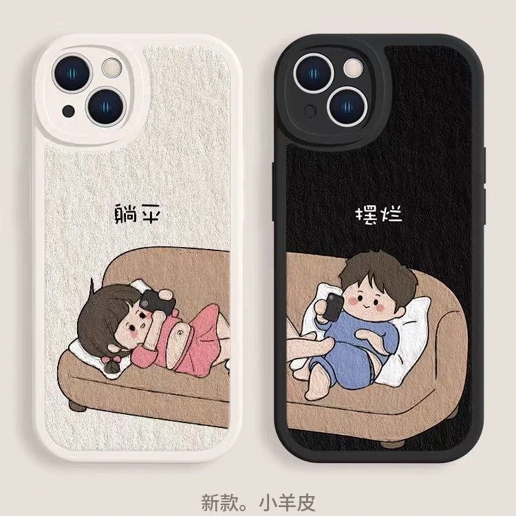 情侣适用苹果15华为荣耀oppo小米vivo手机壳14pro卡通新款13软壳