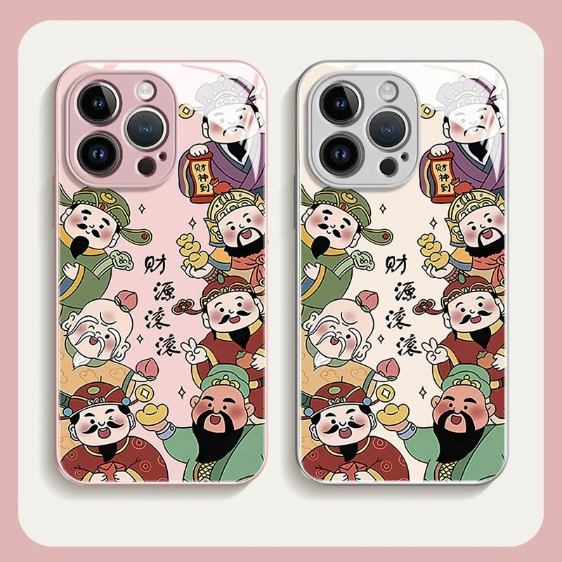 财神到适配苹果/小米/oppo/vivo/华为荣耀女高颜值保护套财源滚滚