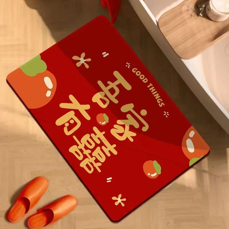 硅藻泥地垫浴室卫生间入户进门口吸水防滑厨房脚垫洗手间厕所地毯