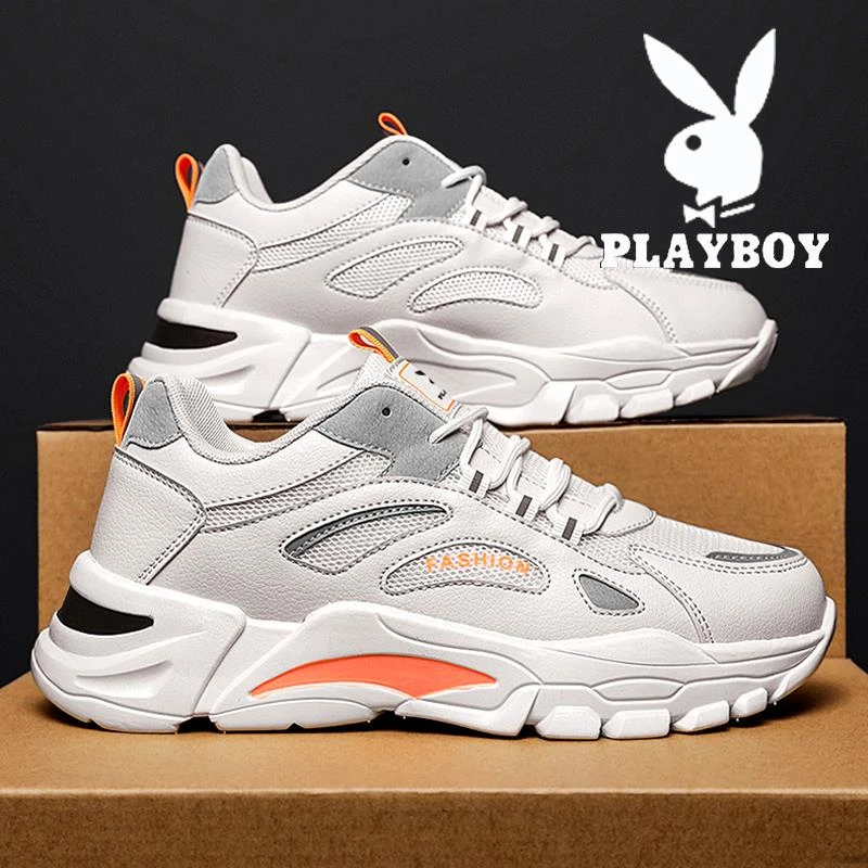 花花公子鞋子男鞋冬季新款百搭潮牌老爹鞋男青少年厚底增高运动鞋
