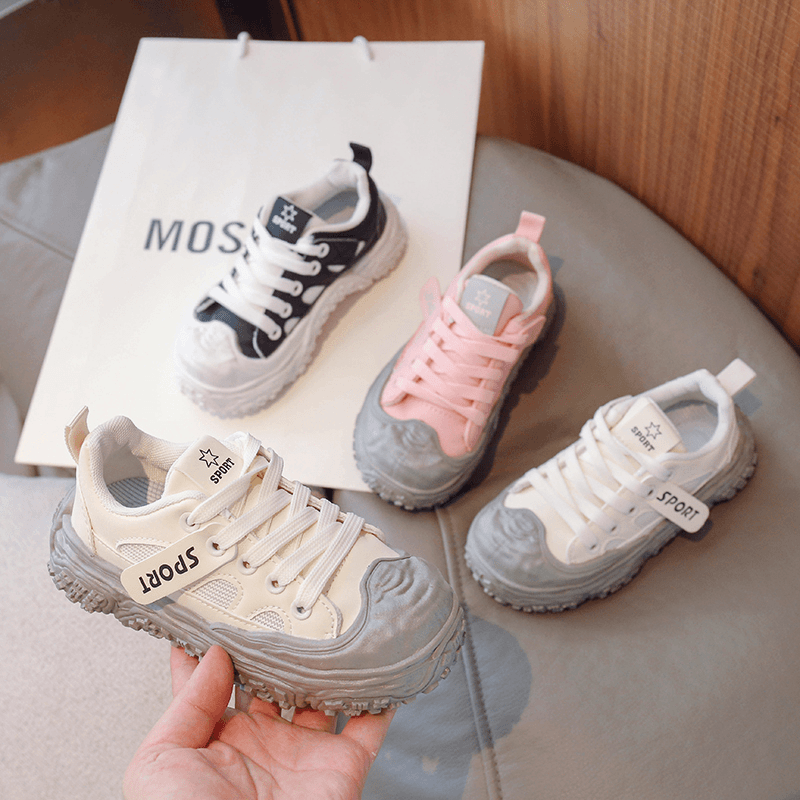 女童运动鞋2024秋季新款儿童老爹鞋时尚百搭中大童男童透气休闲鞋