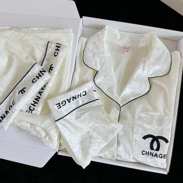 高级感秋冬金丝绒睡衣女春秋款长袖奢华保暖冬季开衫家居服套装