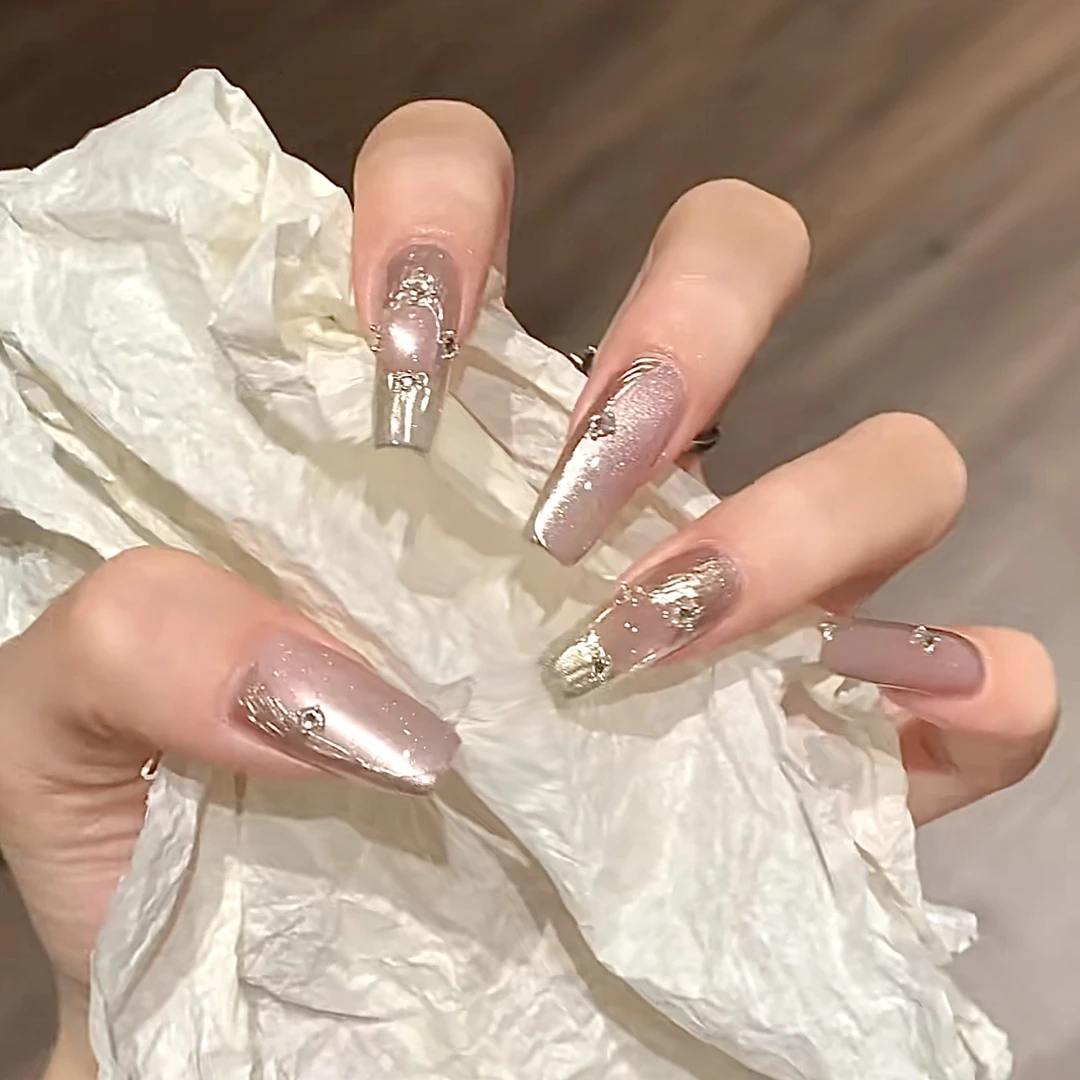 【布契拉提】纯手工光疗美甲穿戴甲成品重复使用美甲贴片可拆卸