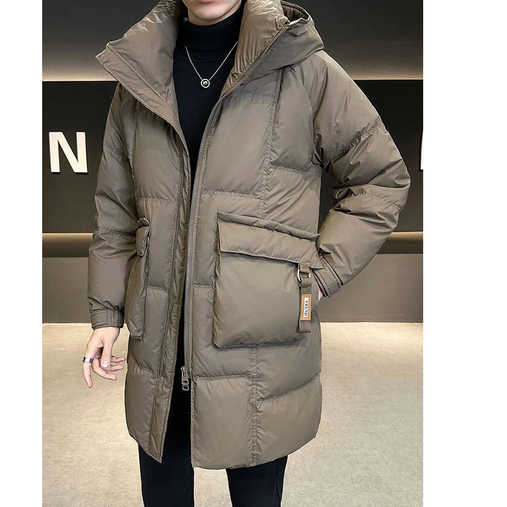 顿奇摩费涅高端时尚羽绒服男中长款冬季加厚保暖潮流时尚休闲外套