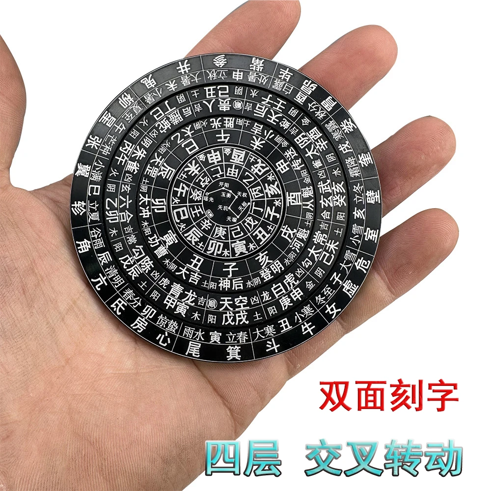 指尖陀螺活盘中国风八卦双面多层独立转动大陆壬罗盘PUSS手指玩具