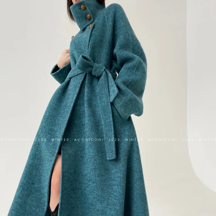 24年爆款双面羊毛大衣时尚加厚羊毛大衣