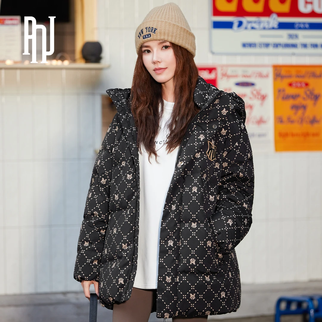 PNJ2024东北哈尔滨防寒保暖必备长款加厚连帽羽绒服90白鸭绒休闲