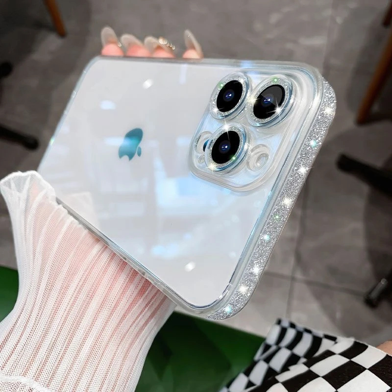 苹果14手机壳新款iPhone14promax全包13Pro高级感闪粉15透明玻璃