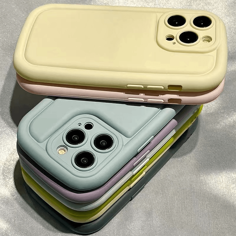ins风简约纯色情侣iPhone15promax苹果14手机壳13磨砂12气囊11pro