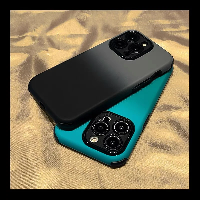 适用苹果14手机壳15渐变二合一四角防摔iphone14promax情侣13