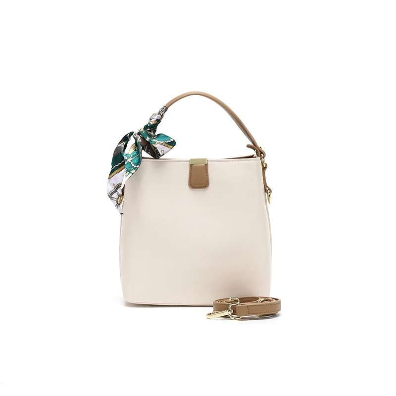 2024上新简约时尚气质通勤手提斜挎包K-3237米白色