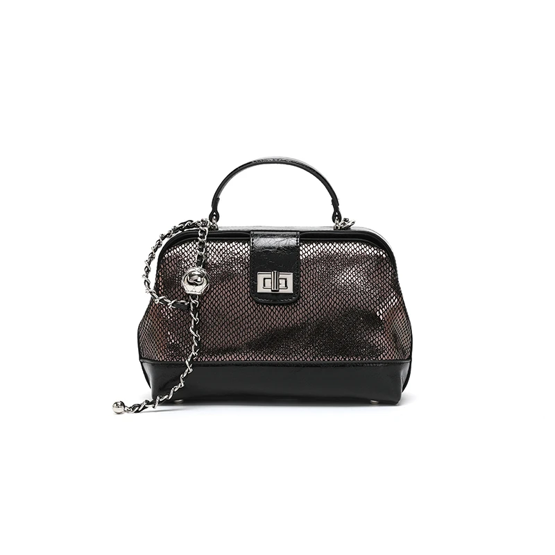 9-12上新复古优雅气质高级感手提包k-3443棕色