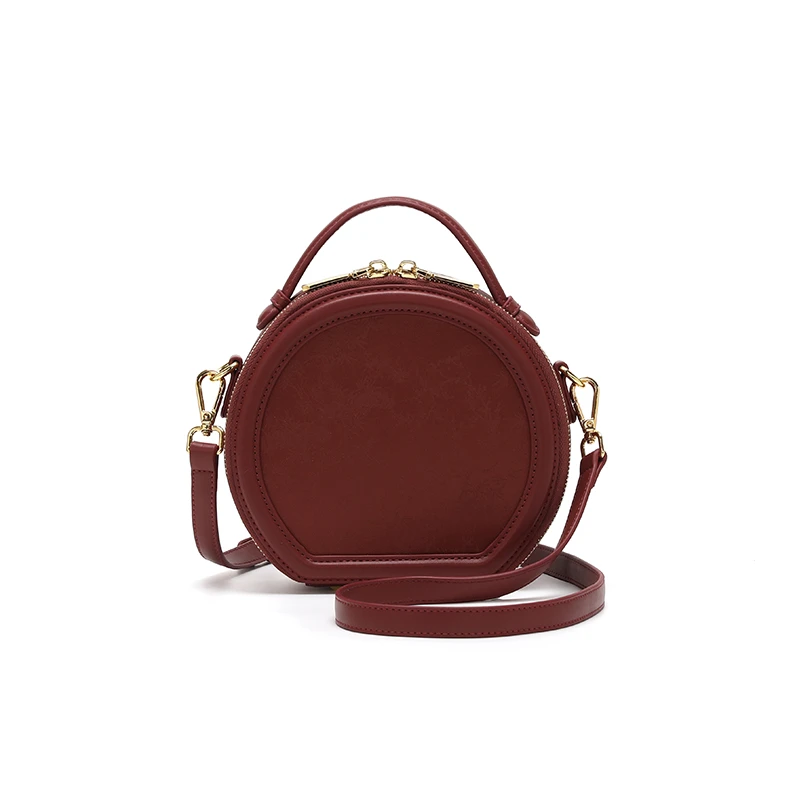 2024上新时尚简约气质单肩斜挎包K-3264棕红色