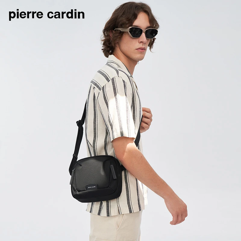 皮尔卡丹男士斜挎包男款新潮邮差包单肩包男2025新款工装斜挎包