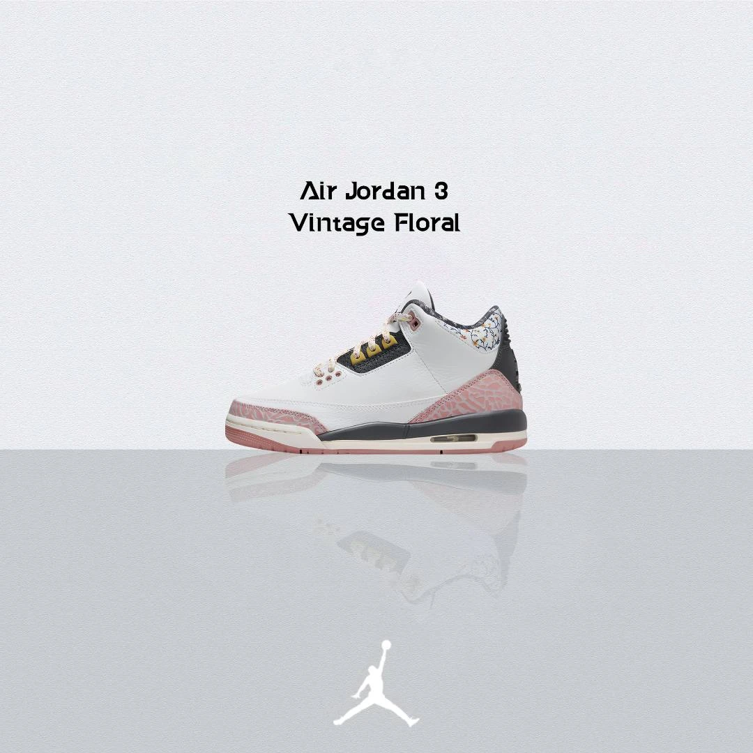 【现货】Air Jordan 3 中帮篮球鞋 女款 青少年款 白 441140-100