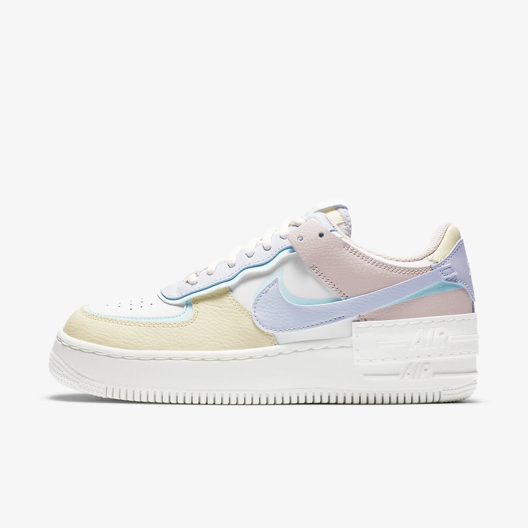 【现货】Nike Air Force 1 低帮板鞋 女 青少年 白蓝粉CI0919-106