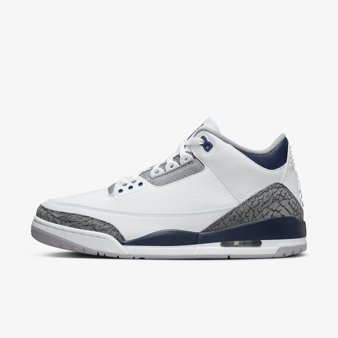 【现货】Air Jordan 3 中帮 复古篮球鞋 男 灰蓝 CT8532-140