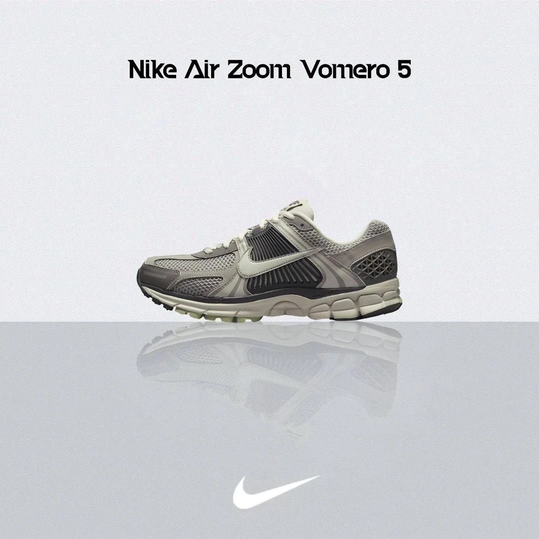 【现货】Nike Air Zoom Vomero 5 跑步鞋 男女 灰黑 FB8825-001