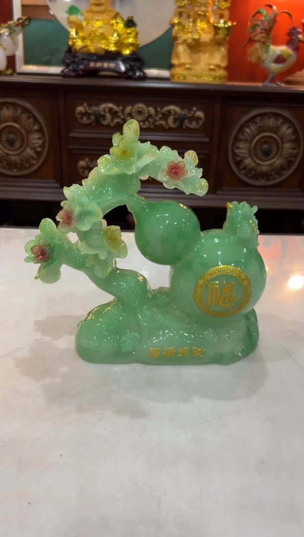 【闪购商品】合成树脂福禄招财仿玉葫芦（22*20厘米）