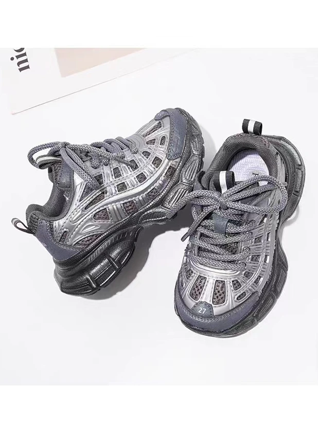 4-6岁 26-30码段 儿童鞋男童女童密网时尚轻便老爹运动鞋