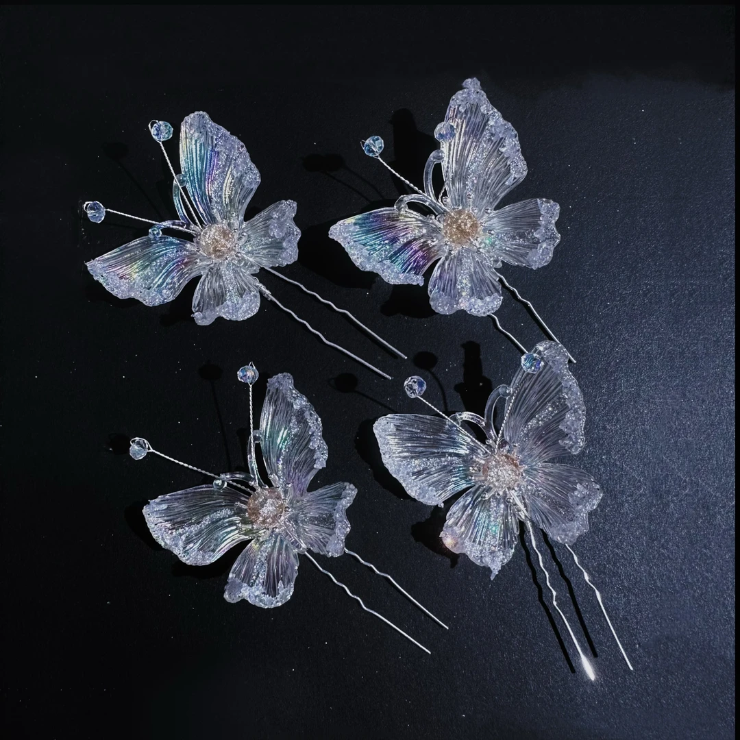 【7636】新款水晶蝴蝶小众设计超仙新娘头饰