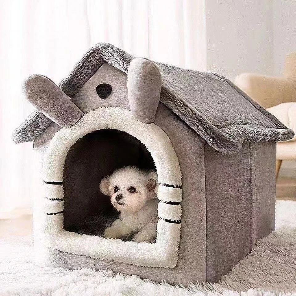 狗窝冬款四季通用小型犬冬季保暖可拆洗舒适高回弹宠物用品产品