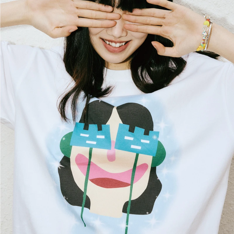 TGWALL「做个爱笑的人」夏季印花男女中性百搭休闲纯棉短袖T恤