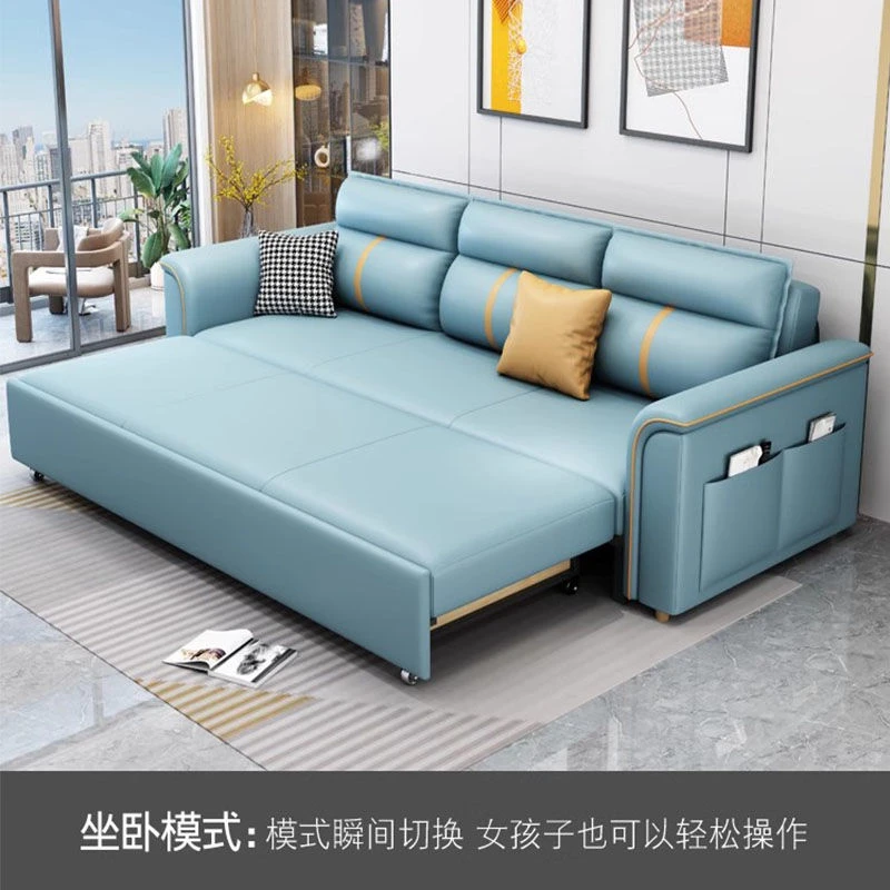 沙发床两用可折叠多功能客厅小户型坐卧两用现代简约可储物科技布