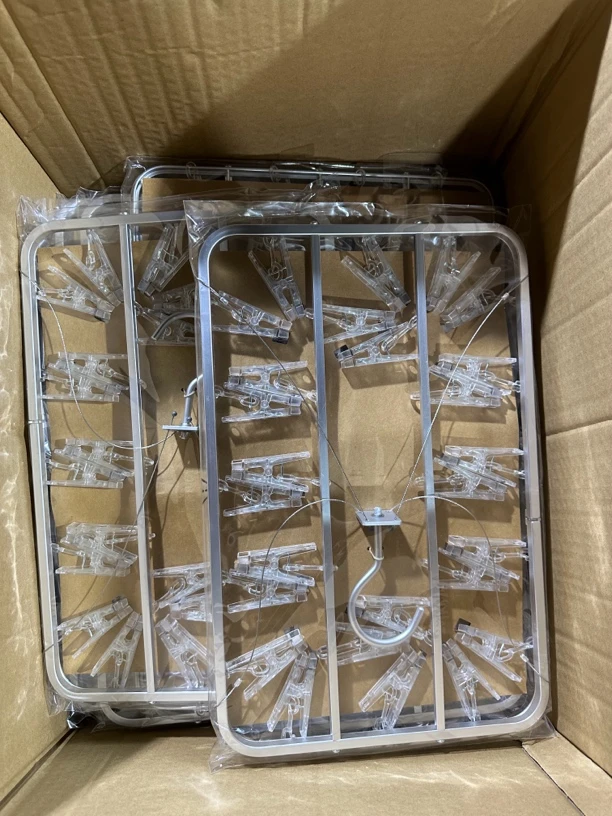 日本m家订单尾货铝合金晾晒架袜夹内裤内衣架干湿两用