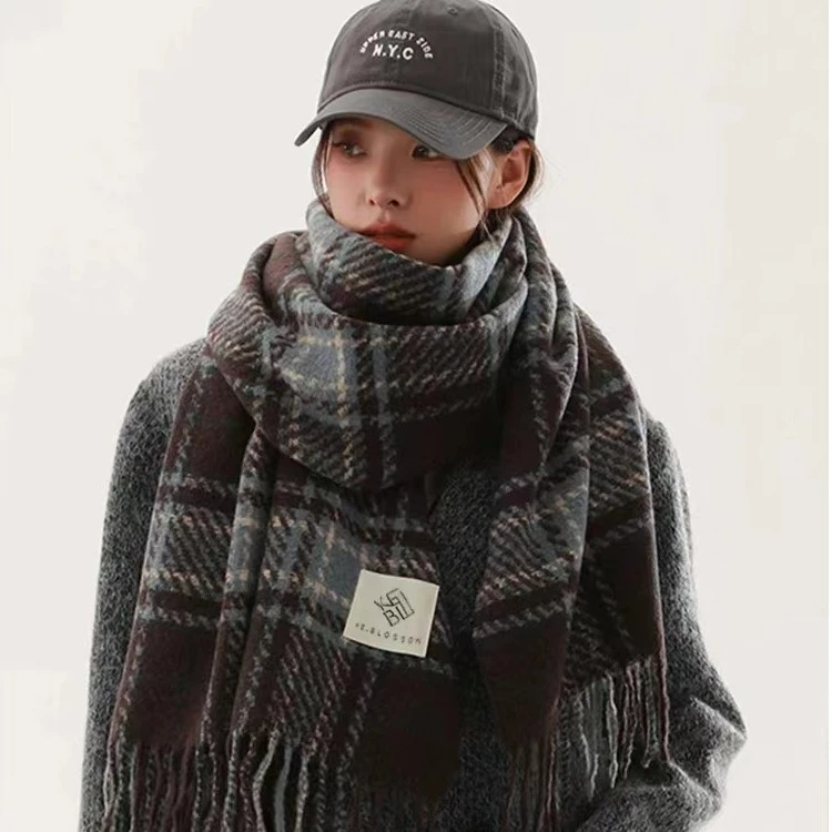 2024新款围巾女秋冬季百搭可爱学生男生网红款加厚加大保暖围脖