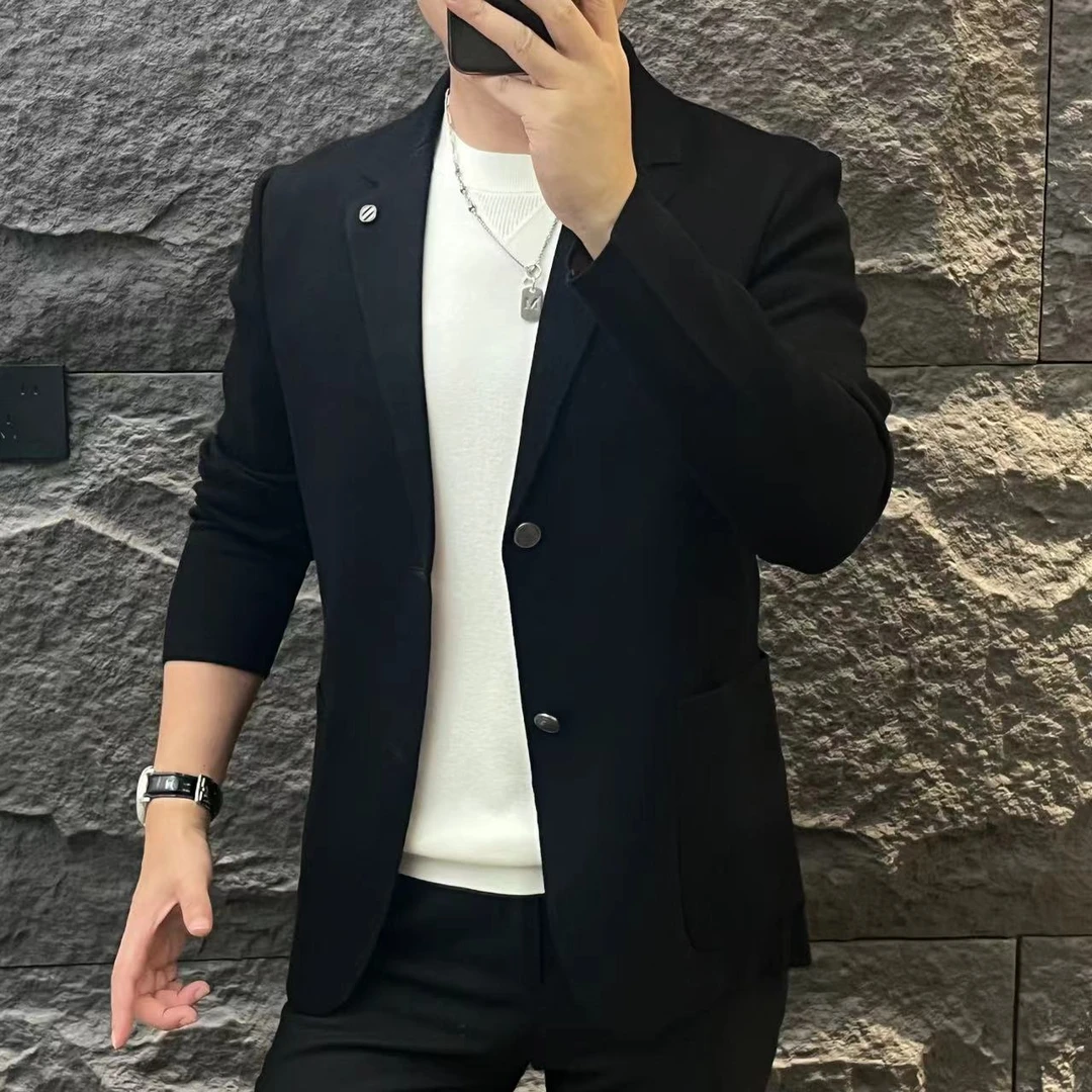 新款高端男士潮流百搭个性休闲简约西服CS-1156
