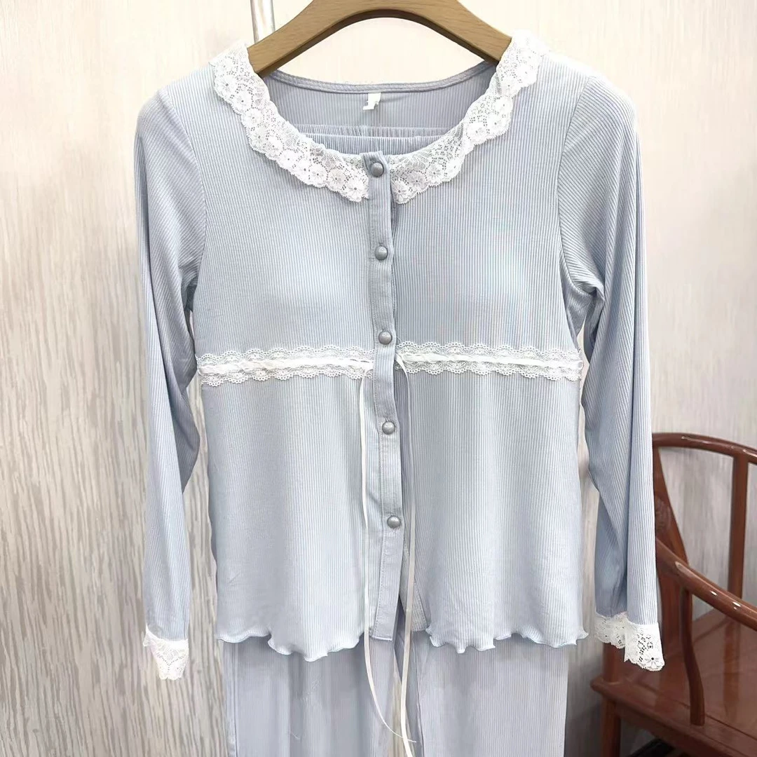 春秋舒适透气家居服睡衣套装2964