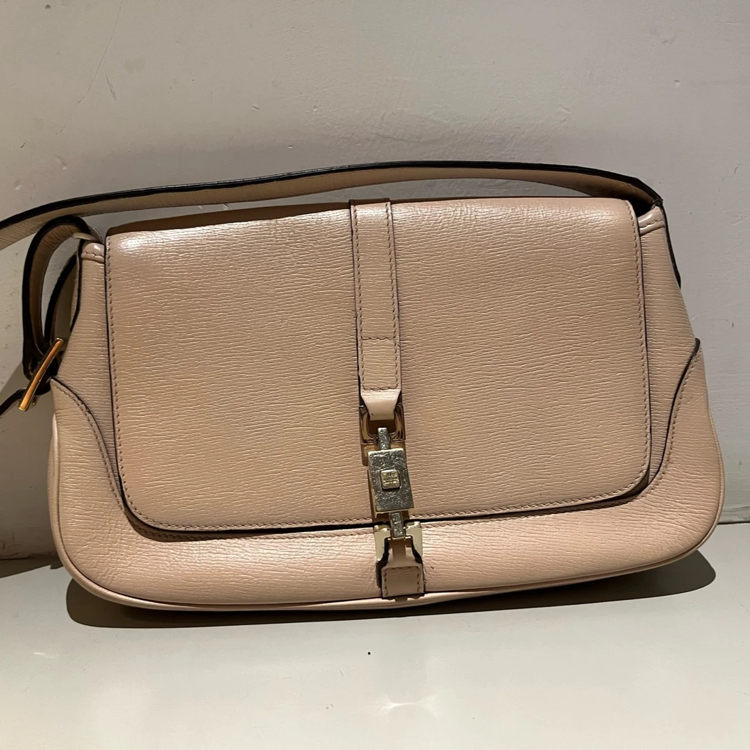 95新 GUCCI/古驰 古驰 1961奶茶色腋下包 /744 2527