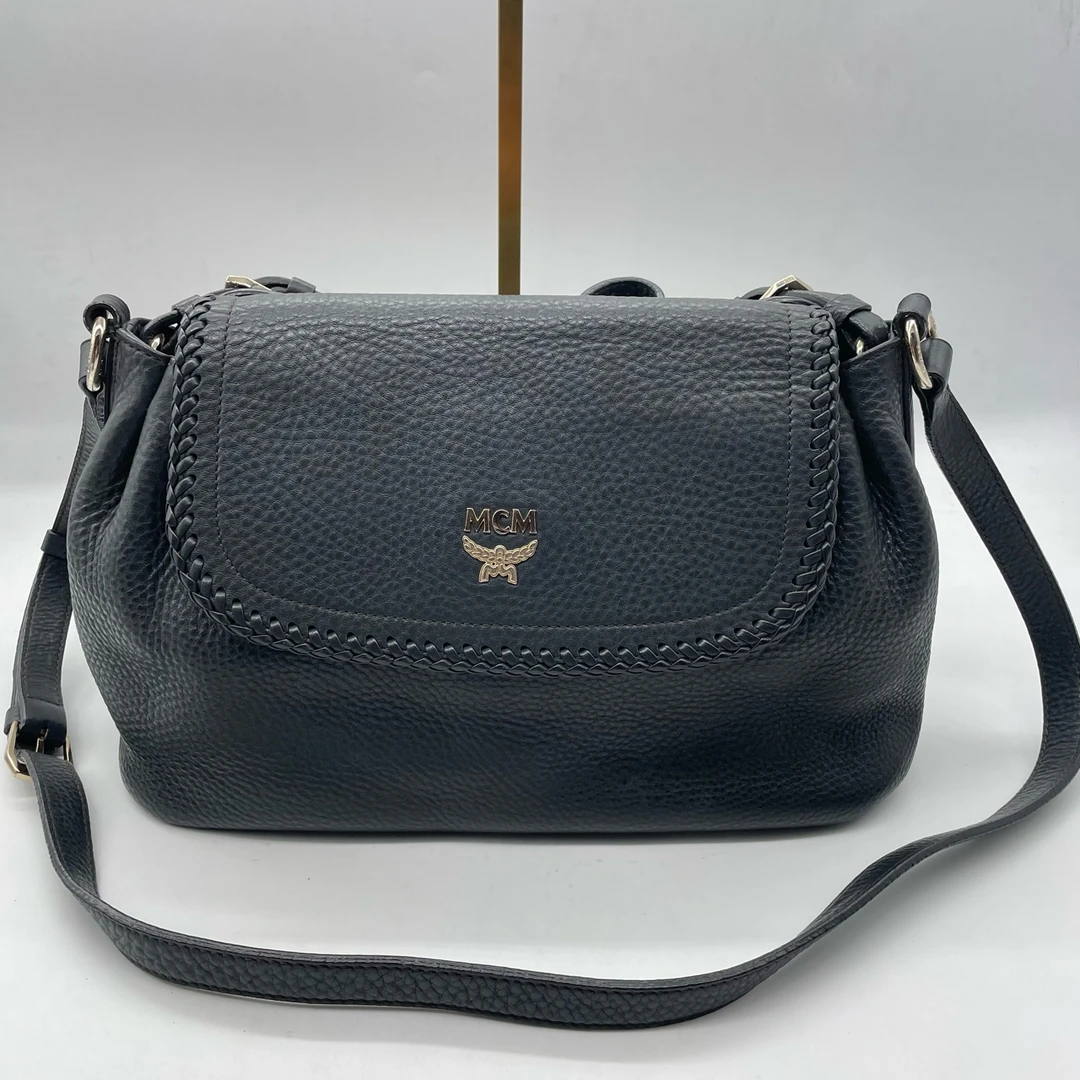 95新 MCM mcm 黑色 单肩包/793 3081