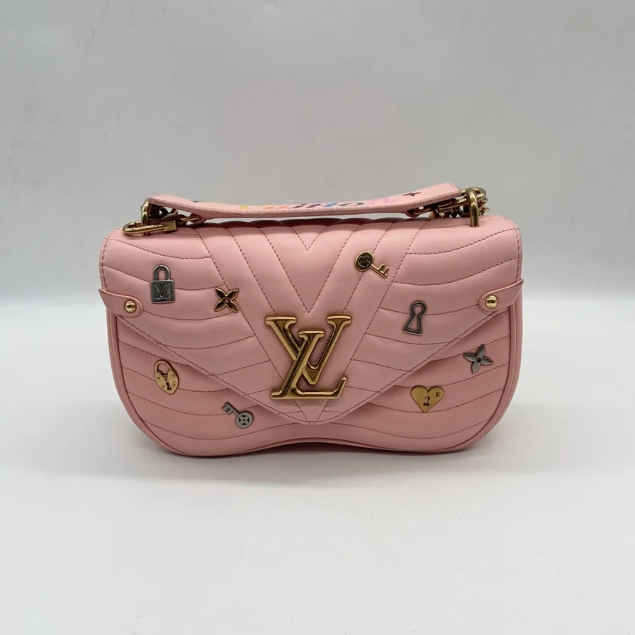 95新 LouisVuitton/路易威登 路易威登粉色屁桃包/1079 8172