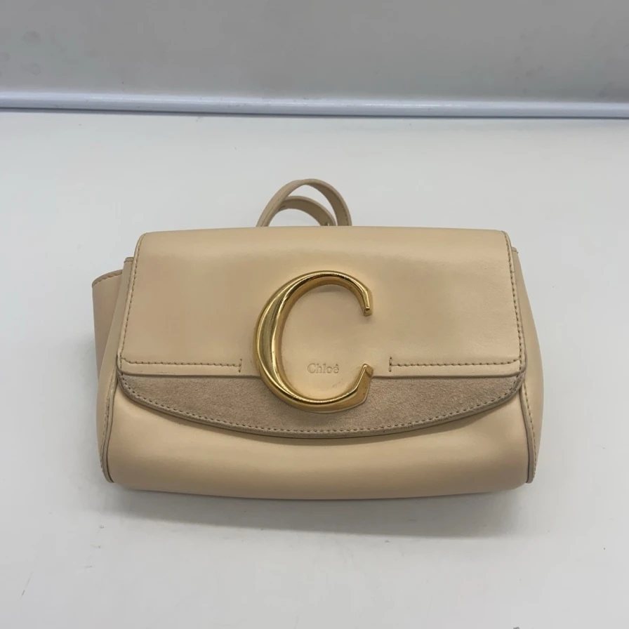 95新 Chloe/蔻依 蔻依奶茶色斜挎包/974 3534