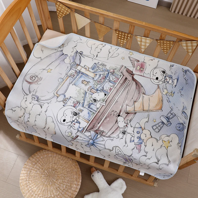 【炸毛佐】史努比 新款80*100纯棉防滑颗粒隔尿垫婴幼儿印花