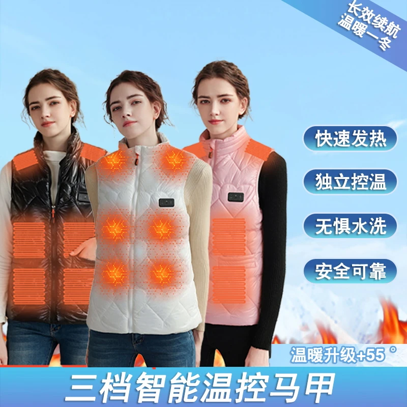 女款发热服电加热发热马甲全身保暖抗寒中老年防寒保暖电热马夹女